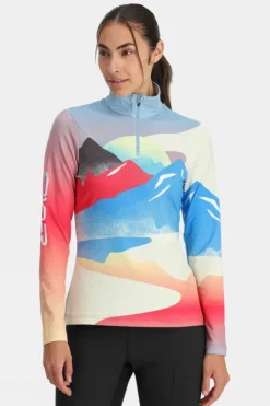 Spyder Womens Vivid Zip Neck Top