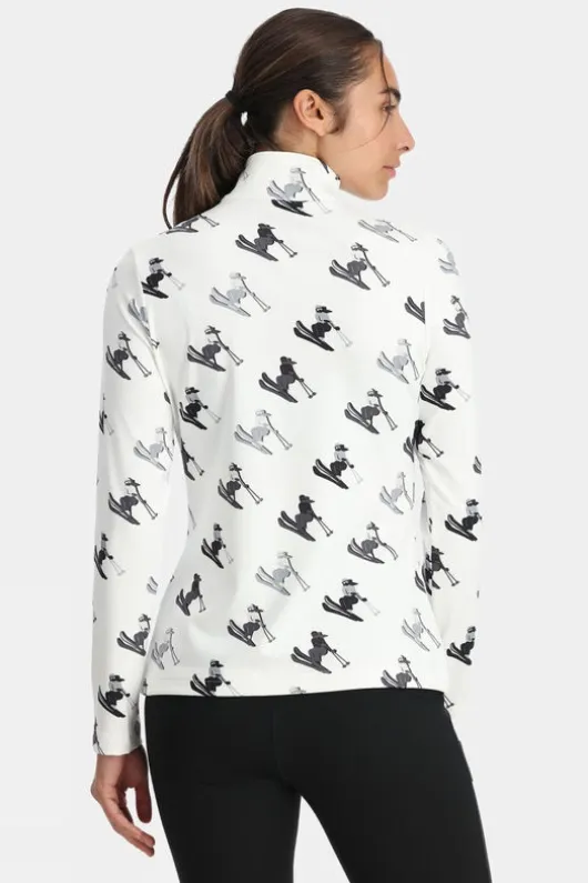 Spyder Womens Vivid Zip Neck Top