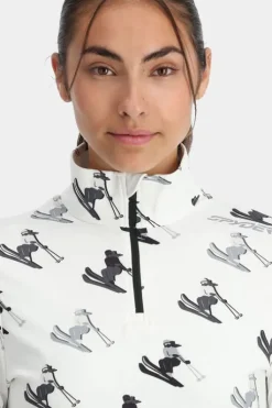 Spyder Womens Vivid Zip Neck Top