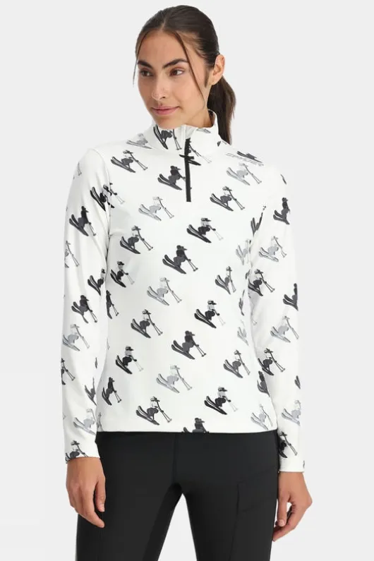 Spyder Womens Vivid Zip Neck Top