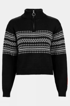 The Mountain Studio Womens K-2 Ski Half Zip Knitted Sweater