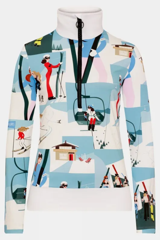 Toni Sailer Sports Womens Wieka Print Half Zip Top