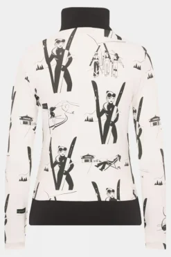 Toni Sailer Sports Womens Wieka Print Half Zip Top