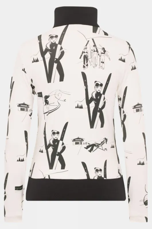 Toni Sailer Sports Womens Wieka Print Half Zip Top