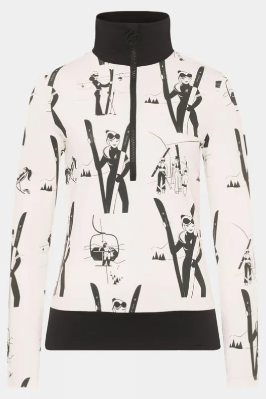 Toni Sailer Sports Womens Wieka Print Half Zip Top
